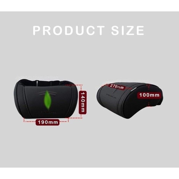 Tesla Model S X 3 Y & Cybertruck Car Headrest Neck Pillow Memory Foam Solid BLK - Picture 6 of 6